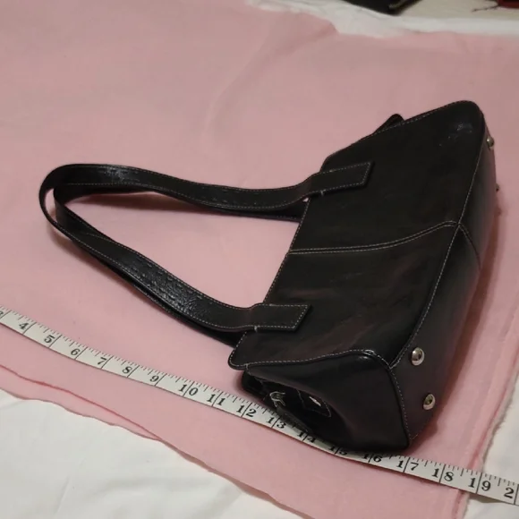 FOSSIL Black Leather Handbag and Wallet Set - Picture 12 of 14